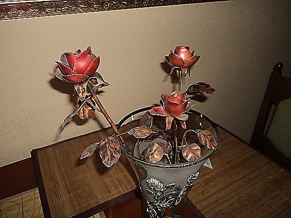 Miedziane róże