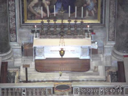 Kaplica św. Sebastiana – grób bł. Jana Pawła II